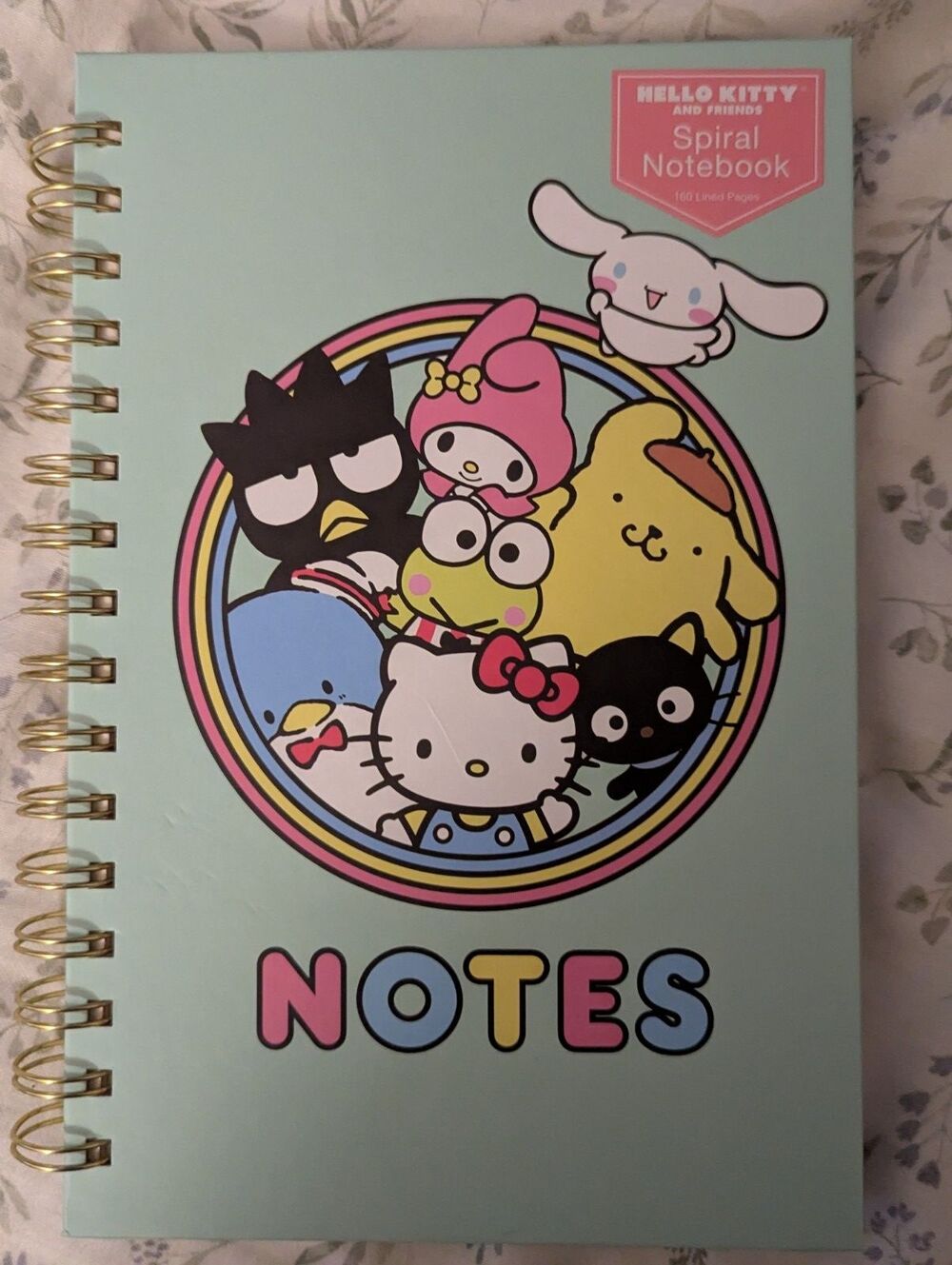 2024 Sanrio Hello Kitty & Friends Rainbow Fun Hard Cover Spiral Notebook Journal